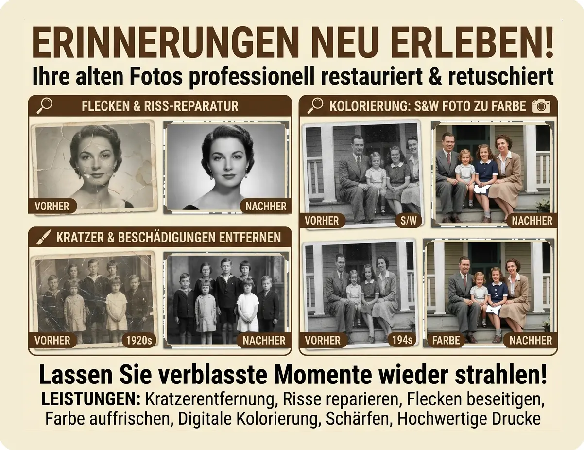 Alte Fotos restaurieren und retuschieren
