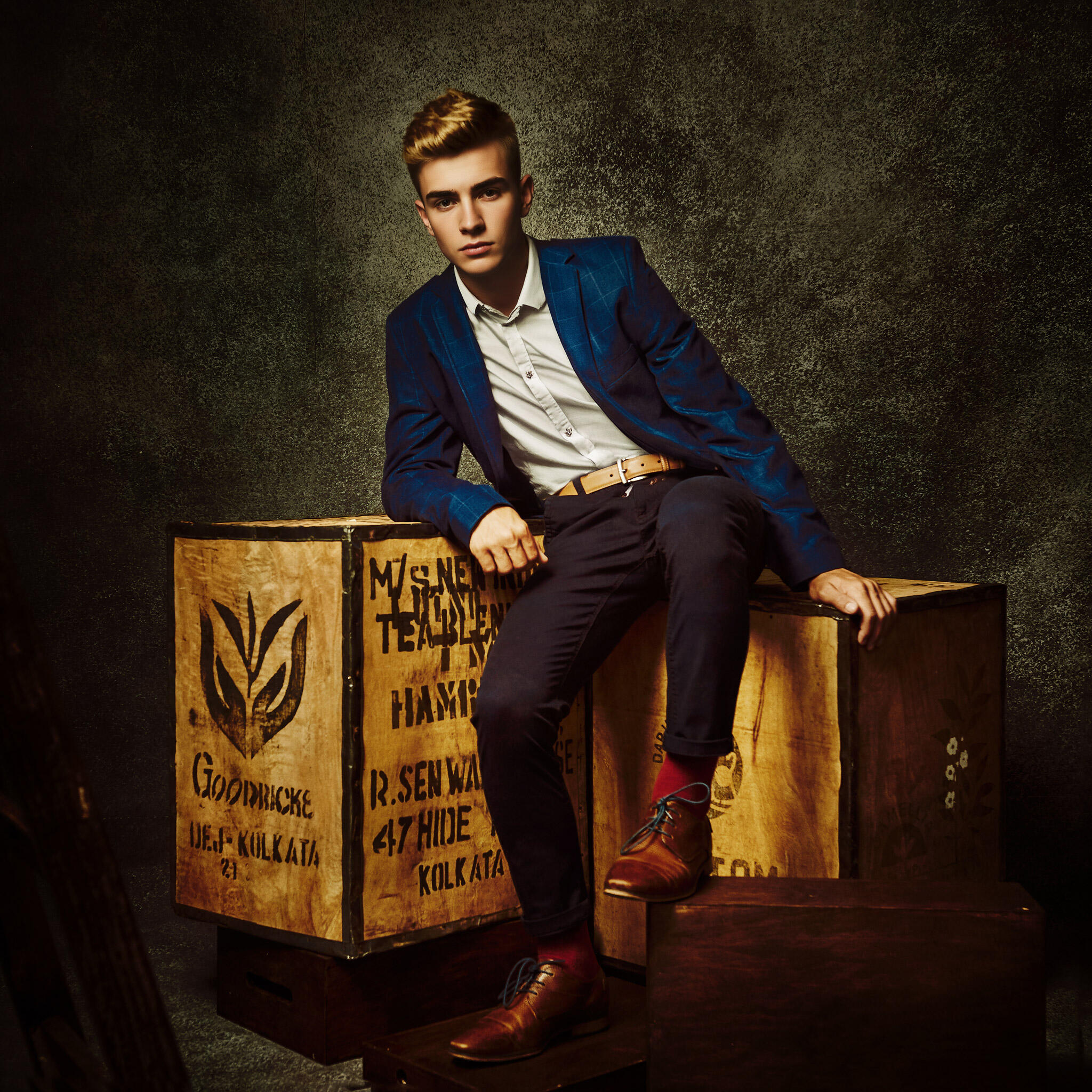 Vintagestyleportrait Mann