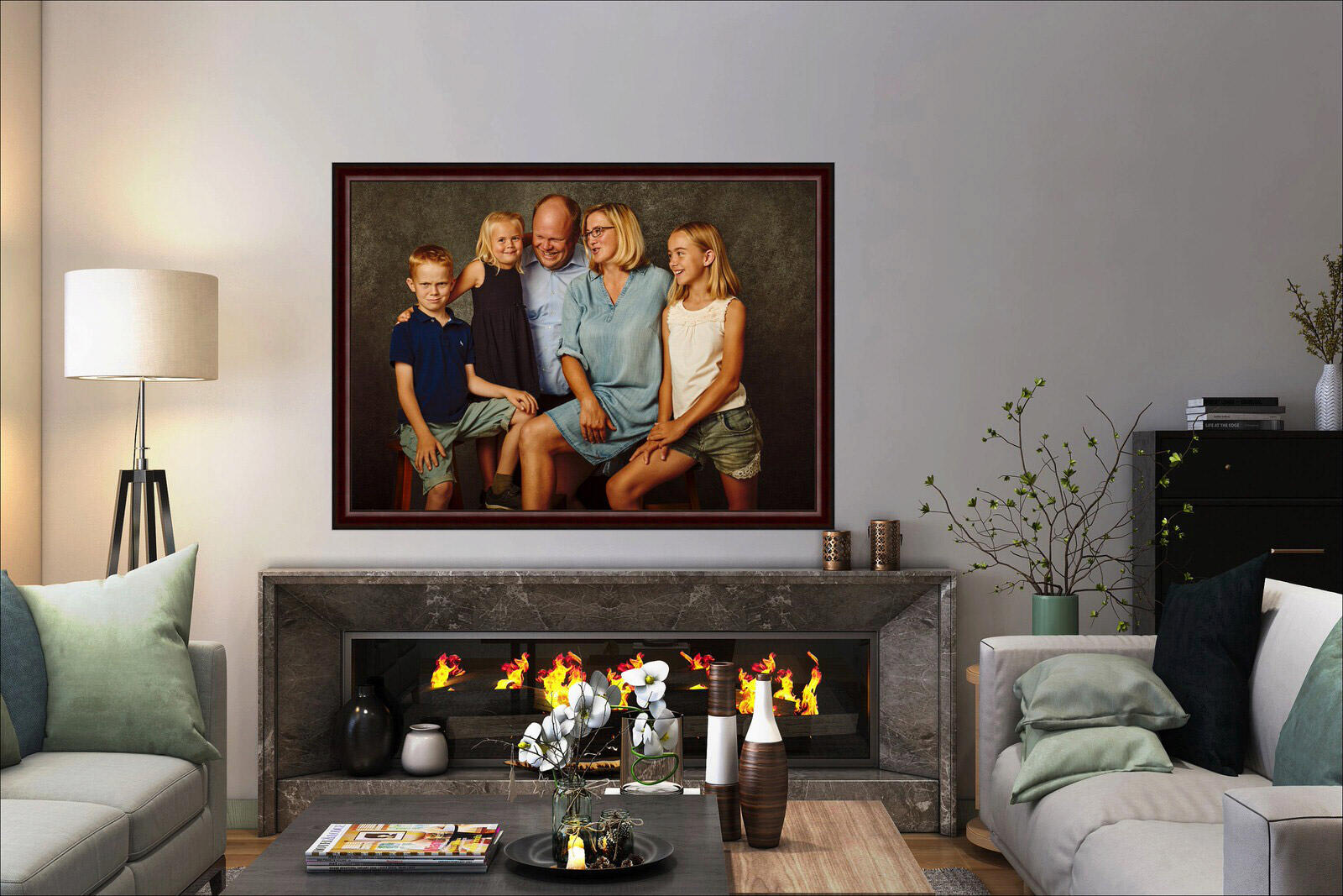 Leinwandfoto an der wohnzimmerwand